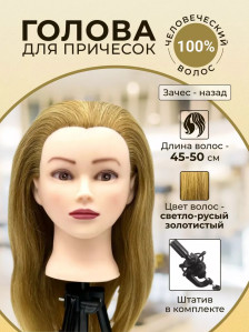 Учебная голова FANTOMHEADS 717AA-Z27, зачёс назад, 45–50 см