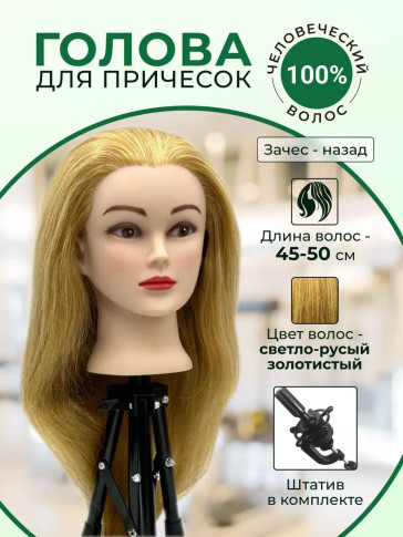Учебная голова FANTOMHEADS 718AA-Z27, зачёс назад, 45–50 см